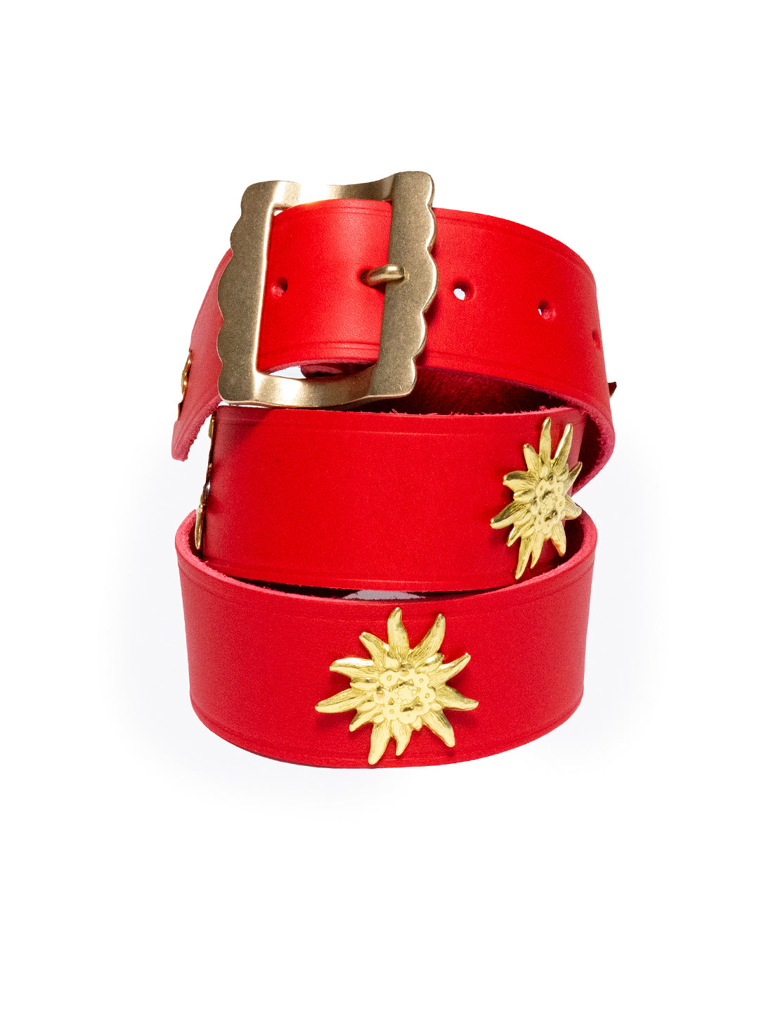 The Alpine Belt, Appenzeller belt, made in Switzerland, handmade, mountain belt, leather belt, cintura di pelle, cintura con le mucche, stelle alpine, cintura svizzera, cintura tirolese, cintura ampezzana, traditional belt, cow belt,