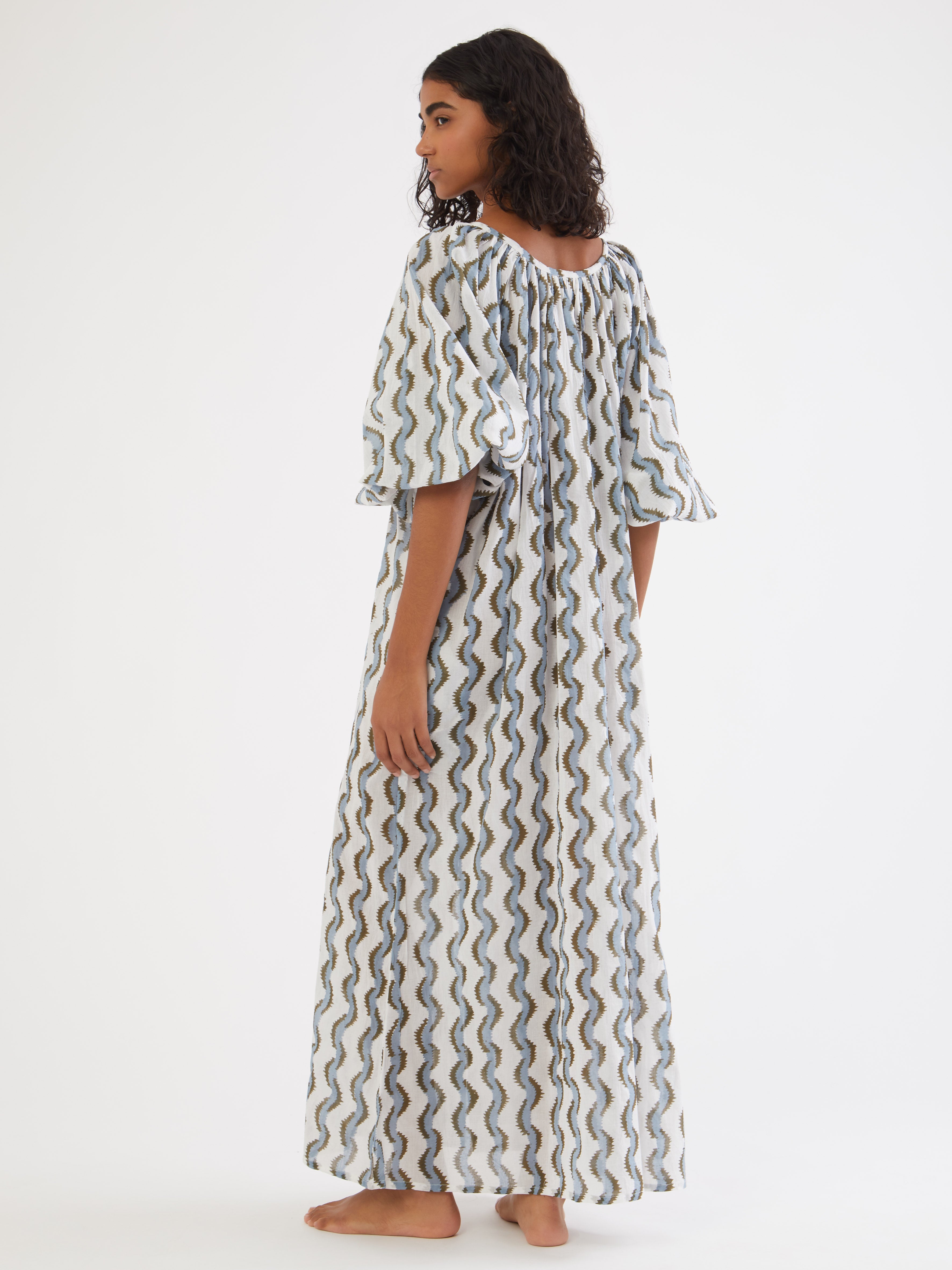 Indian cotton long Balloon dress