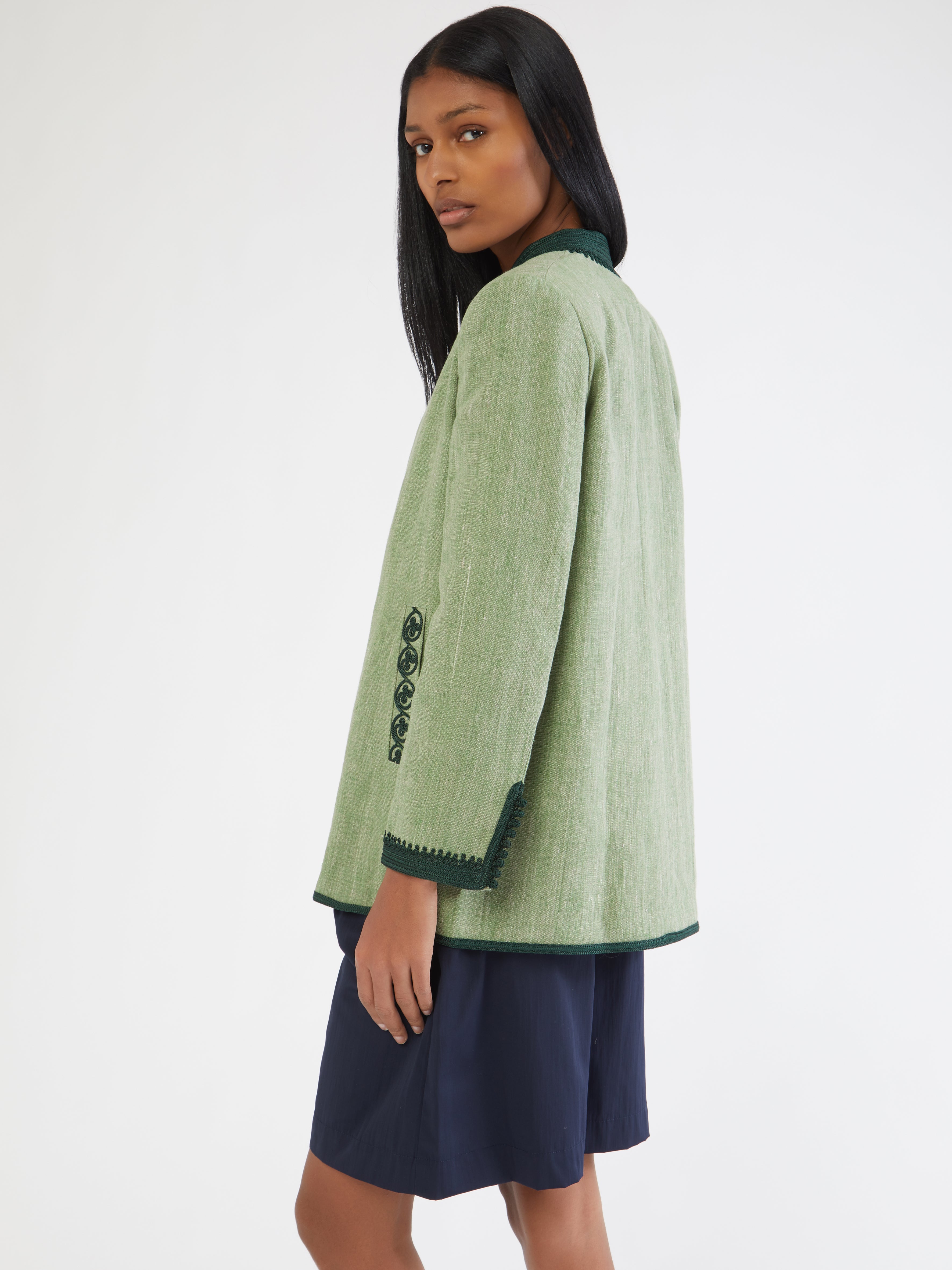 Moroccan linen blazer