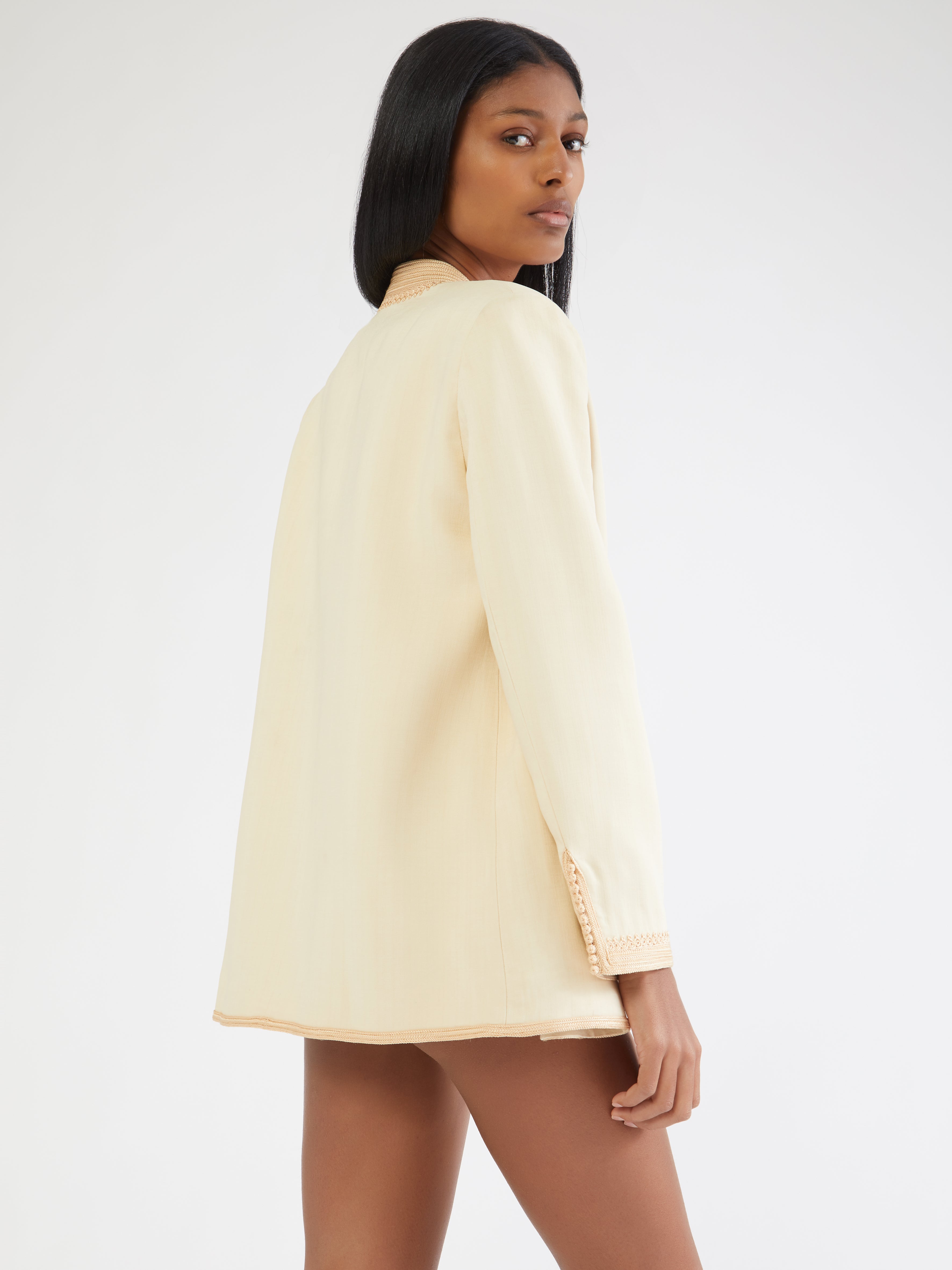Moroccan linen blazer