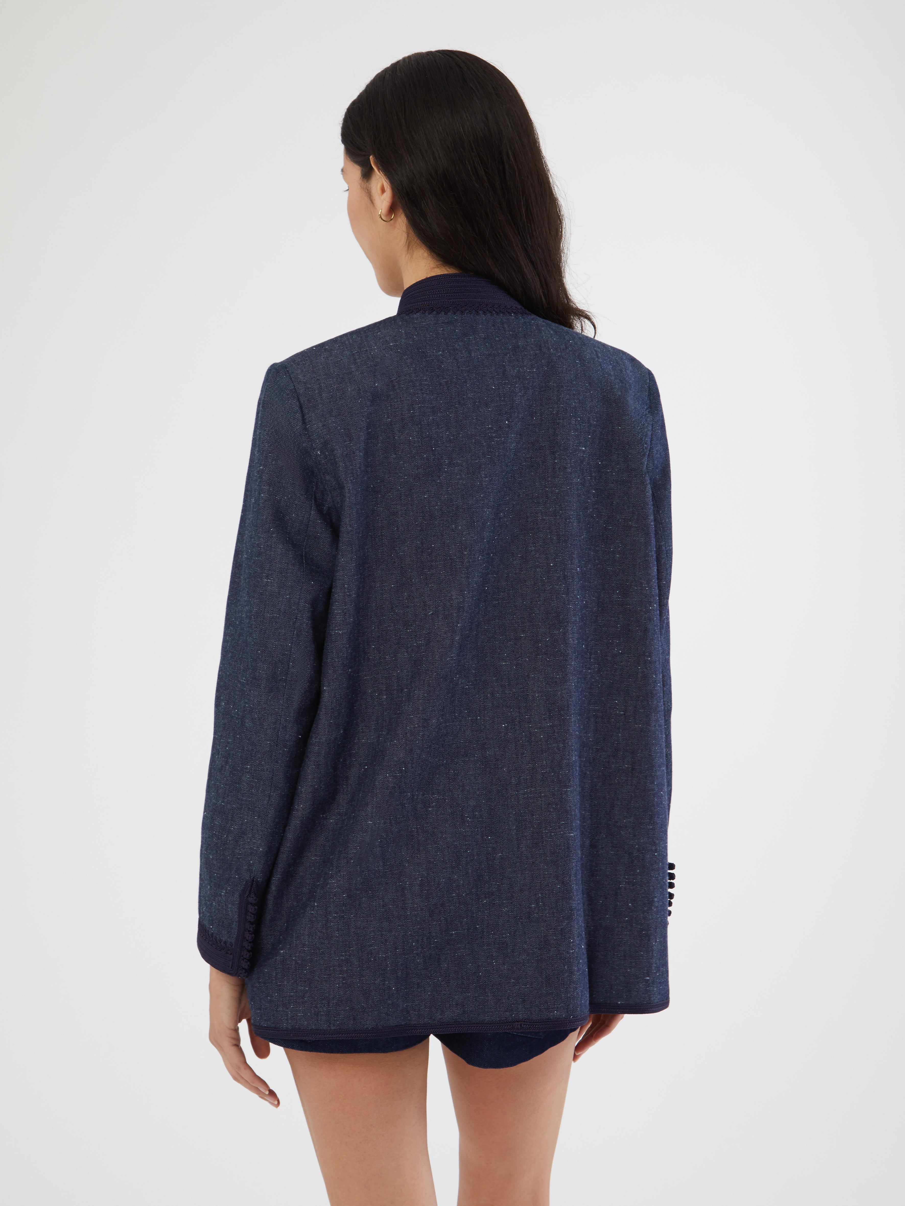 Traditional embellished coat made in silk velvet, Embroidered in silk threads, 100% silk velvet; 100% silk embroidery Ethical fashion, craftsmanship, sustainable fashion, traditional fashion, ethnic fashion, moda etica, moda sostenibile, tecniche artigianali, moda tradizionale, moda etnica, fatto a mano, handmade, bohemian coat, boho coat, velvet coat, giacca di velluto, midseason coat, giacca di mezza stagione, ricamo a mano, hand embroidery, silk embroidery, ricamo seta 