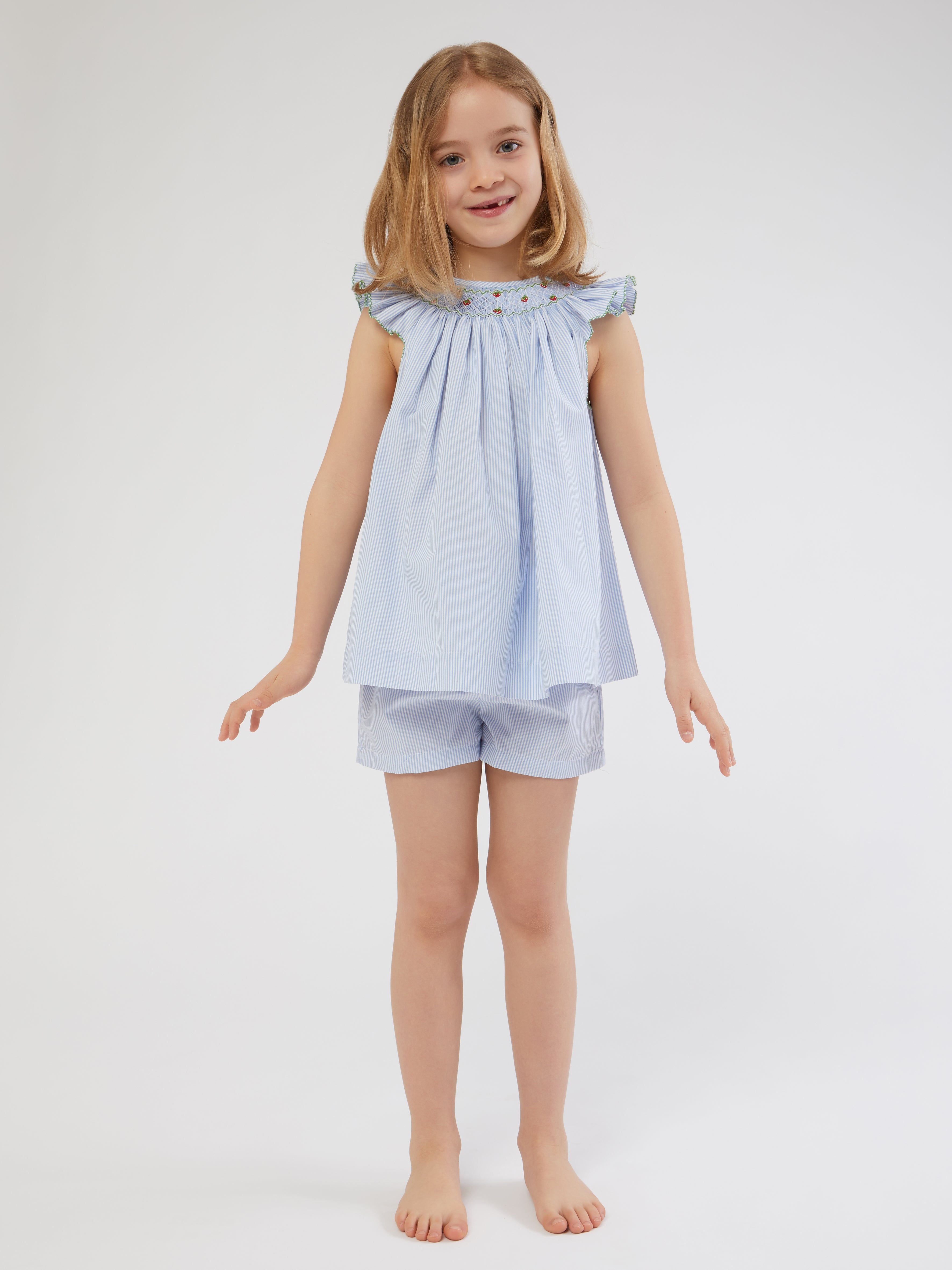 Malagasy smocked kids short pajama