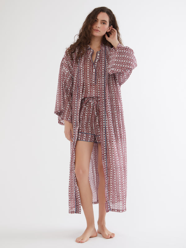 Indian cotton dressing gown